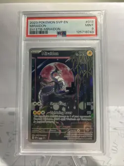 2023 Pokemon TCG SVP: Scarlet & Violet Black Star Promo - Miraidon #13 PSA 9 - Image 2