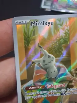 Pokemon TCG Mimikyu SVP 075 Paldean Fates Holo Black Star Promo - Image 1