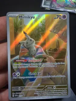 Pokemon TCG Mimikyu SVP 075 Paldean Fates Holo Black Star Promo - Image 2