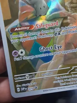 Pokemon TCG Mimikyu SVP 075 Paldean Fates Holo Black Star Promo - Image 5