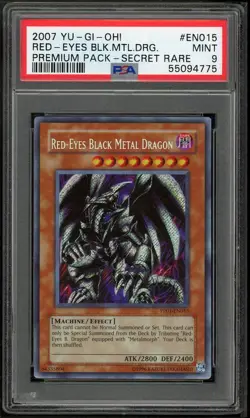 Red-eyes Black Metal Dragon PP01-EN015 Secret Rare Yugioh PSA 9 *775 - Image 1