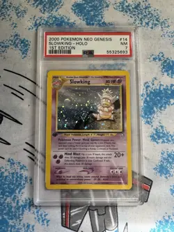 2000 Pokemon Neo Genesis 1st Edition Slowking Holo Rare #14/111 PSA 7 - Image 1