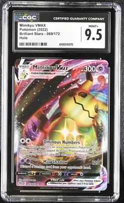 2022 Pokemon Brilliant Stars Mimikyu Vmax #69 CGC 9.5 - Image 1