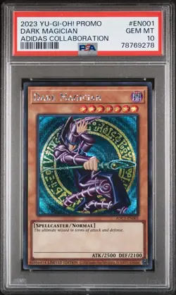 2023 YU-GI-OH! PROMO #EN001 DARK MAGICIAN ADIDAS COLLABORATION PSA 10 - Image 1