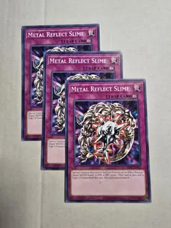 YUGIOH 3x Metal Reflect Slime LED7-EN015 1st edition Near-Mint NM x 3 - Image 1