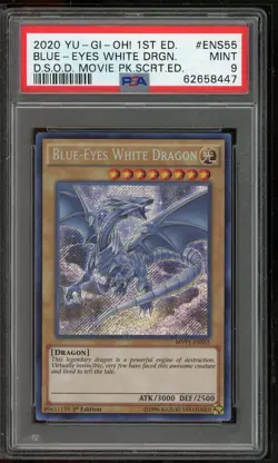 Blue Eyes White Dragon MVP1-ENS55 1st Edition Secret Rare Yugioh PSA 9 *447 - Image 1