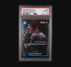 One Piece CCG Dracule Mihawk Winner Pk. Vol. 4 ST03-005 PSA 10 Gem Mint - Image 1