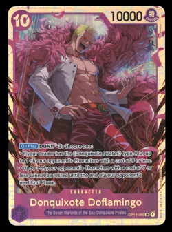 ONE PIECE DONQUIXOTE DOFLAMINGO OP14-069 SR THE AZURE SEA'S SEVEN ENGLISH - Image 1