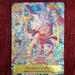 Bandai One Piece Card Game Monkey D. Luffy EB04-061 SEC Holo 10 Cost 12000 Power - Image 1