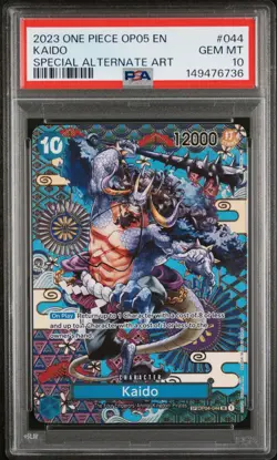2023 ONE PIECE OP05-AWAKENING OF THE NEW ERA SPECIAL ALTERNATE ART KAIDO PSA 10 - Image 1