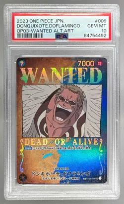 Donquixote Doflamingo 2023 Japanese One Piece ST03-009 Wanted Poster Art PSA 10 - Image 1
