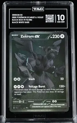 ZEKROM EX Black Bolt Black White Rare #172 TAG 10 Gem Mint Pokemon - Image 1