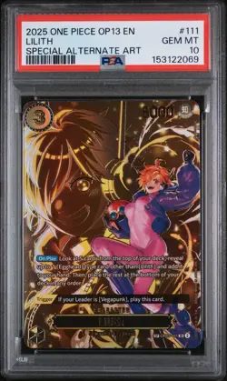 PSA 10 - 2025 ONE PIECE LILITH SPECIAL ALT. ART OP13-CARRYING ON HIS WILL #111 - Image 1