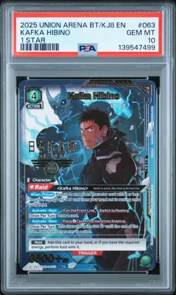 Union Arena TCG Kafka Hibino Alt Art Holo PSA 10 Gem Mint Kaiju No 8 - Image 1