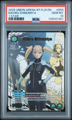 Union Arena TCG Kikoru Shinomiya Alt Art Holo PSA 10 Gem Mint Kaiju No 8 - Image 1