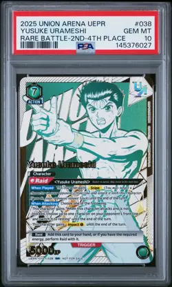 Union Arena TCG Yusuke Urameshi Promo Alt Art Holo PSA 10 Gem Mint - Image 1