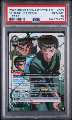 Union Arena TCG Yusuke Urameshi Alt Art Holo PSA 10 Gem Mint Yu Yu Hakusho - Image 1