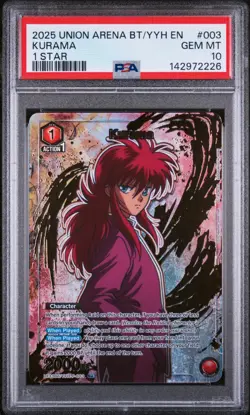 Union Arena TCG Kurama Alt Art Holo PSA 10 Gem Mint Yu Yu Hakusho - Image 1