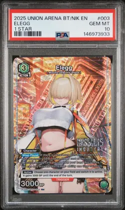 Union Arena TCG Elegg Alt Art Holo PSA 10 Gem Mint Nikke Goddess - Image 1