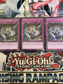 3x Evenly Matched Secret Rare RA01-EN074 Yugioh Playset - Image 2