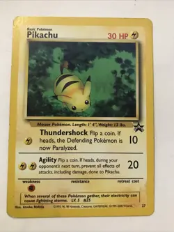 Pikachu #27 - Black Star PROMO Pokemon Card - Image 1