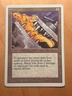 Magic the Gathering MTG Black Vise Revised Edition MP/HP - Image 1