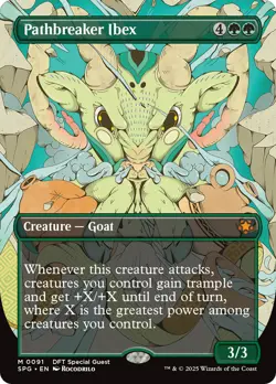 Pathbreaker Ibex (Borderless) [Aetherdrift Special Guests] Foil Near Mint - Image 1