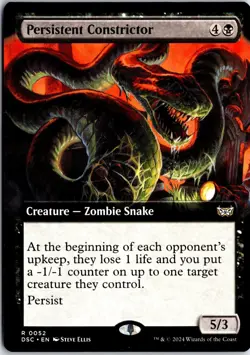Persistent Constrictor (Extended Art) 52 Duskmourn: House of Horror MTG NM/M - Image 1
