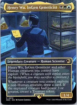 Henry Wu, InGen Geneticist (Borderless) (Emblem) R Universes Beyond: Jurassic Wo - Image 1