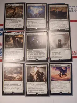 117 Pc. Magic The Gathering WHITE RARES & MYTHICS Lot (Mostly Commander Ed.) - Image 5