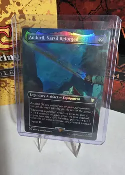 Anduril, Narsil Reforged (Borderless) Commander: the Lord of the Rings Foil - Image 1