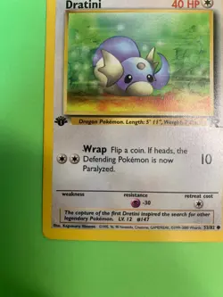 Dratini 53/82 | Team Rocket First Edition | Pokemon TCG Common with crease - Image 5