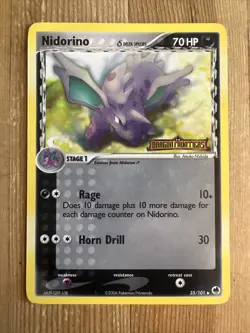 Pokemon TCG Nidorino EX Dragon Frontiers 35/101 Reverse Holo Uncommon LP - Image 1