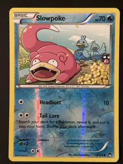 POKEMON TCG SLOWPOKE REVERSE HOLO 19/122 XY Breakpoint - Image 1