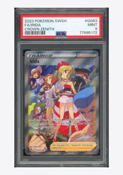 Pokemon PSA 9 Irida Full Art 2023 GG63/GG70 Crown Zenith English - Image 1