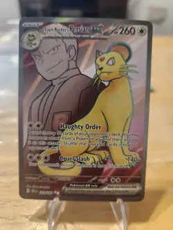 Pokemon Team Rocket's Persian ex Ultra Rare SV10: Destined Rivals 219/182 NM - Image 1