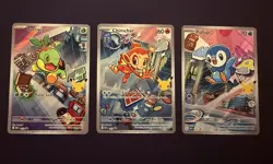 Pokemon TCG First Partner Illustration Collection Series 1 Gen 4 Sinnoh Starters - Image 1