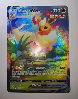 Oversized Pokemon Flareon VMAX SWSH180 Sword & Shield Promo Full Art Holo 320 HP - Image 1