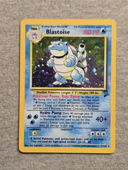 Pokemon TCG Blastoise Base Set 2 2/130 Holo Unlimited Holo Rare SWIRL - Image 1