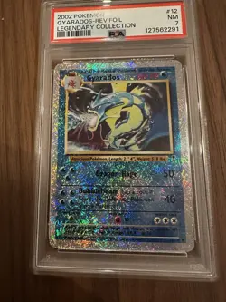 2002 POKEMON LEGENDARY COLLECTION #12 GYARADOS-REVERSE FOIL PSA 7 - Image 3