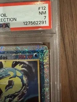 2002 POKEMON LEGENDARY COLLECTION #12 GYARADOS-REVERSE FOIL PSA 7 - Image 5