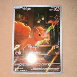 Pokemon TCG Vulpix Me01 Mega Evolution Illustration Rare Holo 138/132 70 HP 2025 - Image 1