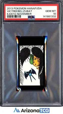 Pokemon 2013 Victreebel/Zubat Pokemon Hanafuda Kanto-November GEM MINT PSA 10 - Image 1