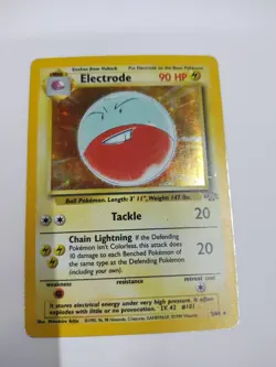 Pokemon TCG Electrode 2/64 Jungle Holo Rare Unlimited English 1999 Vintage - Image 1