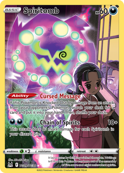 Spiritomb TG09/TG30 Holo Lost Origin Trainer Gallery Pokemon NM/M - Image 4