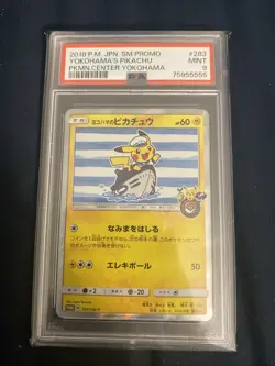 Yokohama Pikachu Holo 283/Sm-p 2018 Pokemon Center Promo Japanese, PSA 9 - Image 1