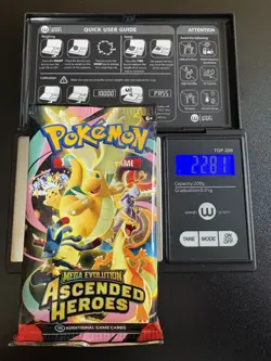 HEAVY! GOD PACKUU SIRUU 22.81g Ascended Heroes Pokemon TCG Booster (SEALED) - Image 1
