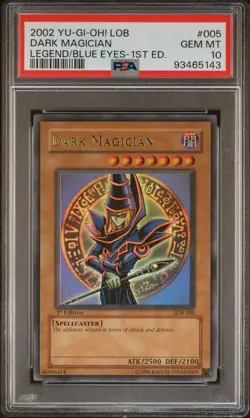 Dark Magician LOB-005 Ultra Rare 1st Edition GLOSSY Yugioh PSA 10 *143 - Image 1