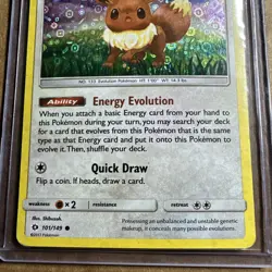 2017 Pokemon Eevee Common Holo Sun & Moon 101/149 HP/Damaged - Image 4