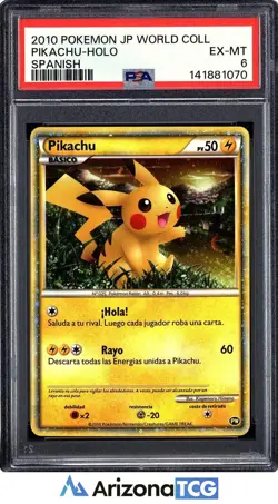 Pokemon 2010 Pikachu Holo Japanese World Collection Spanish PSA 6 - Image 1